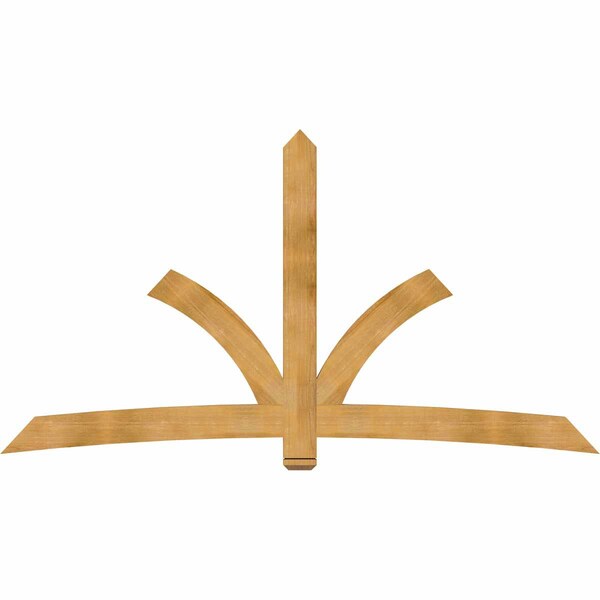 Ekena Millwork Davenport Rough Sawn Timber Gable Bracket, Western Red Cedar, 108"W x 58"H x 2"D x 6"F, 13/12 Pitch GBW108X58X0206DAV00RWR - main
